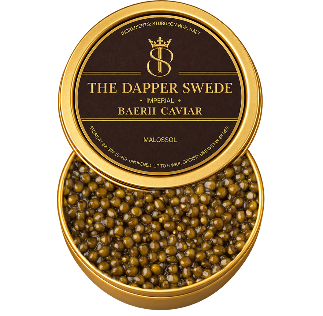The Dapper Swede Baerii caviar tin