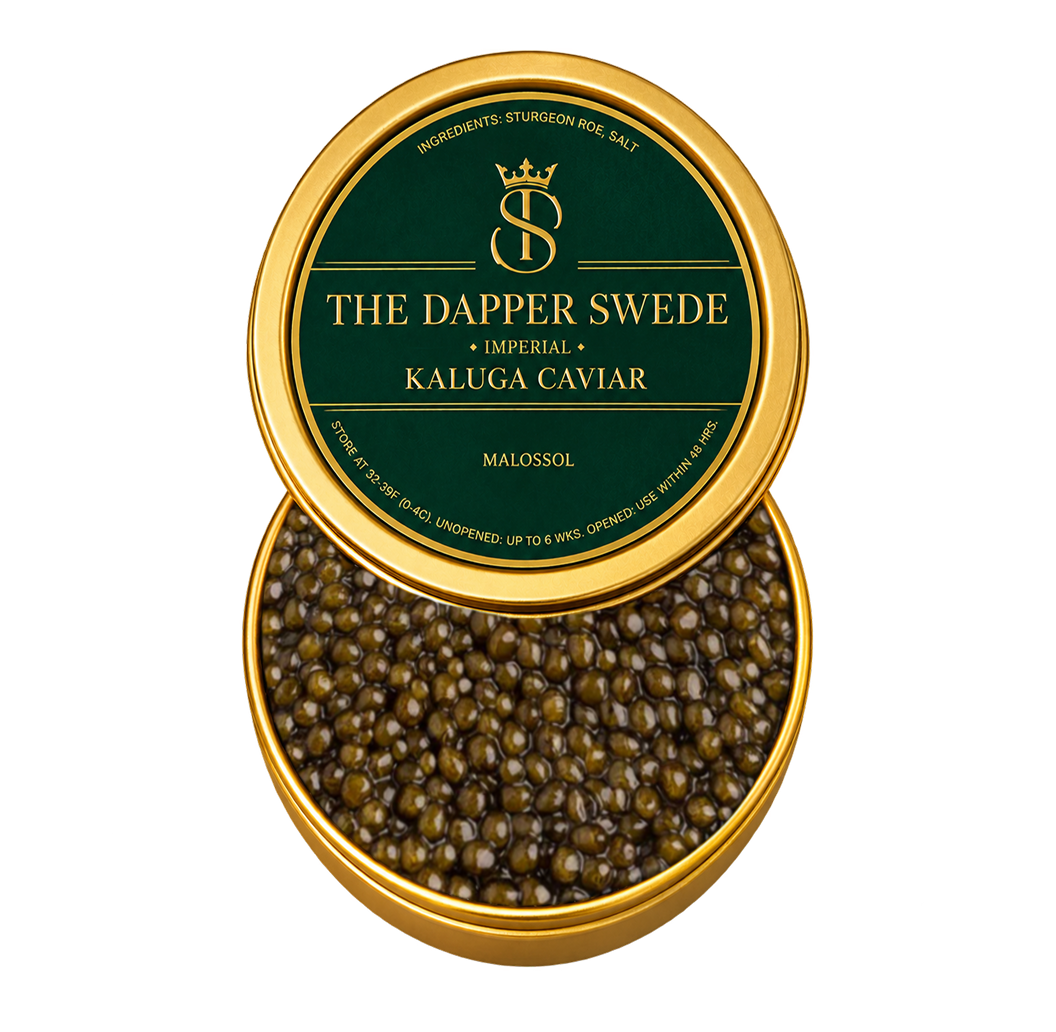 The Dapper Swede Imperial Kaluga caviar tin